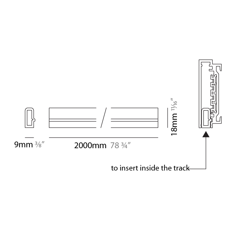 Nodo by Letroh – 78 3/4″ x 11/16″ ,  offers LED lighting solutions | Zaneen Architectural