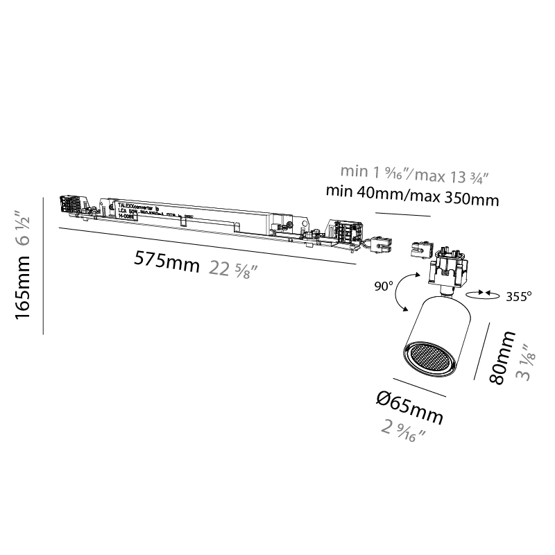 Centriq by Prolicht – 2 9/16″22 5/8″ x 6 1/2″ , Spots offers LED lighting solutions | Zaneen Architectural