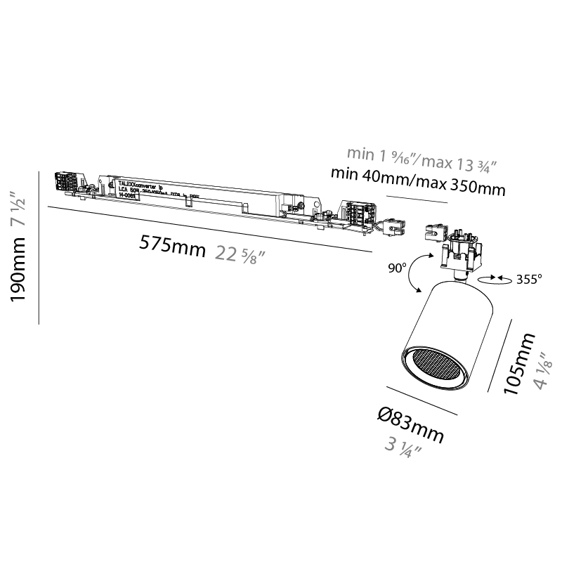 Centriq by Prolicht – 3 1/4″22 5/8″ x 7 1/2″ , Spots offers LED lighting solutions | Zaneen Architectural