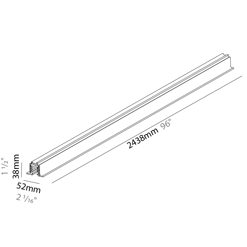  by Prolicht – 96″ x 1 1/2″ Track,  offers LED lighting solutions | Zaneen Architectural