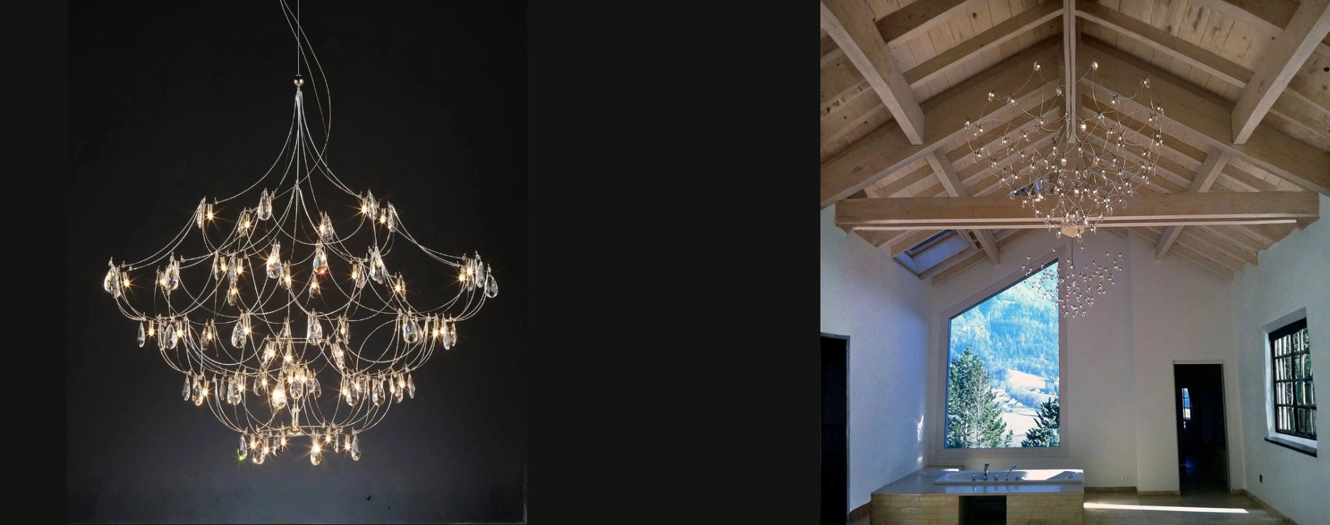 アールグラージュ　天空 Crystal galaxy - Traditional Ceiling Chandelier by Quasar | Zaneen