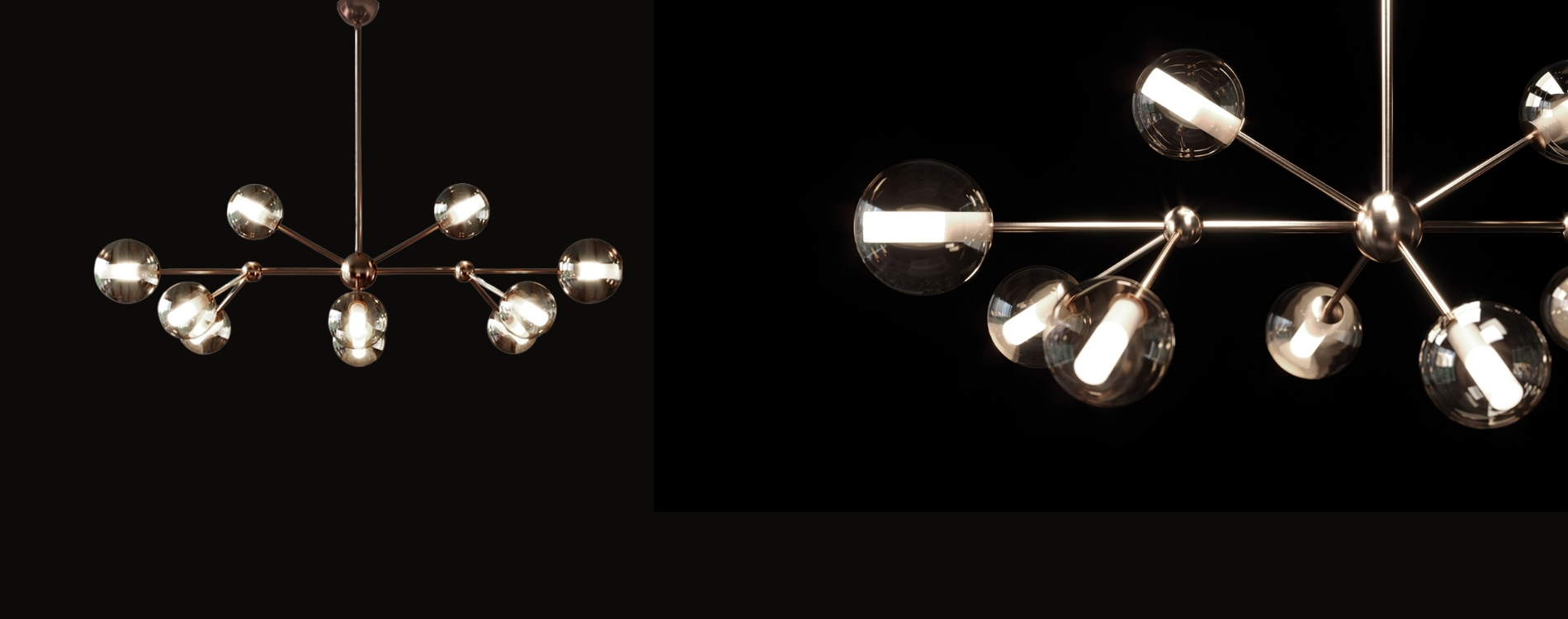 Mirea - Chandelier -(9+3)12 x 4W - G9 LED Retrofit - Galvanized