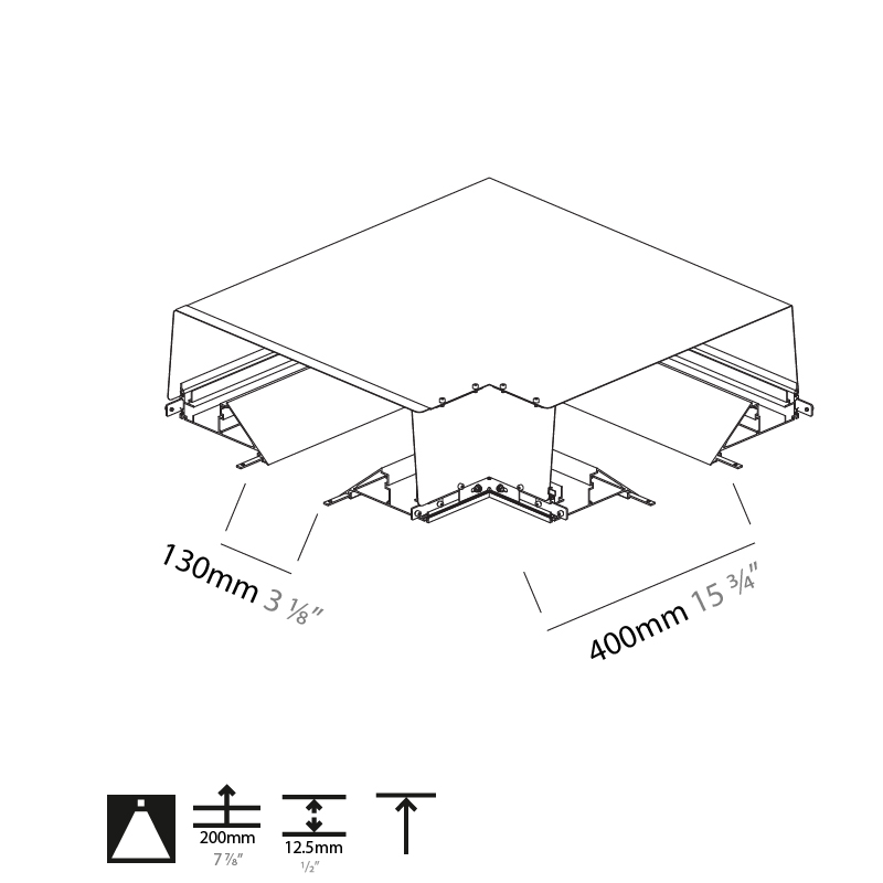 2Look4 130 by Prolicht – 22 1/16″ x 6 15/16″ ,  offers LED lighting solutions | Zaneen Architectural
