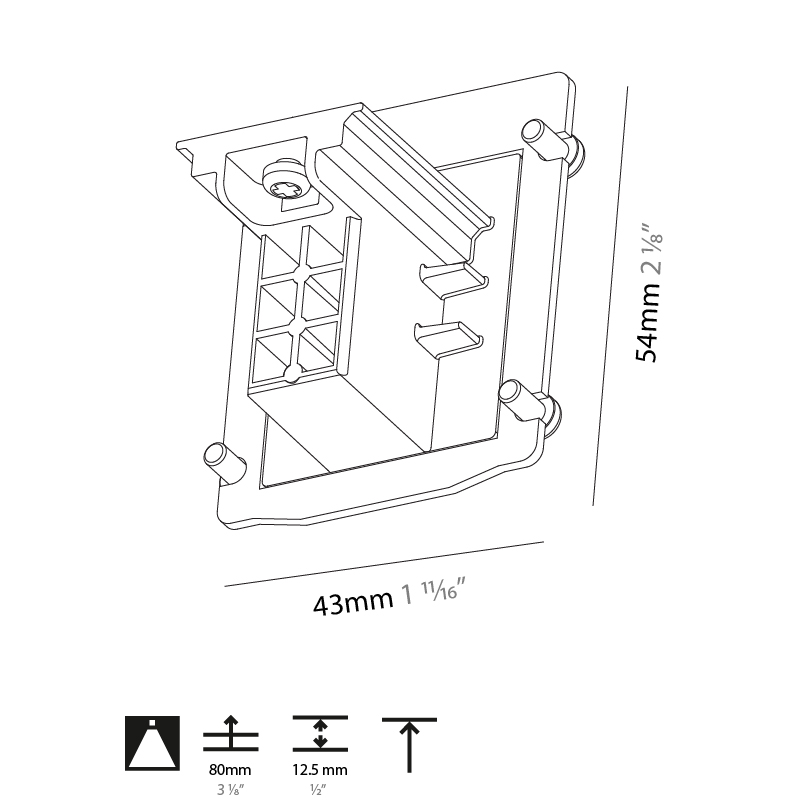 2Look4 20 Track by Prolicht – 1 11/16″ x 2 1/8″ Trimless,  offers LED lighting solutions | Zaneen Architectural