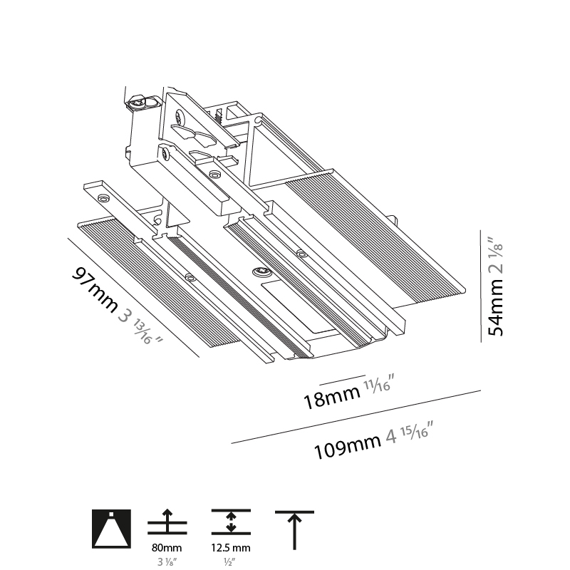 2Look4 20 Track by Prolicht – 3 13/16″ x 2 1/8″ Trimless, Linear Profiles offers LED lighting solutions | Zaneen Architectural