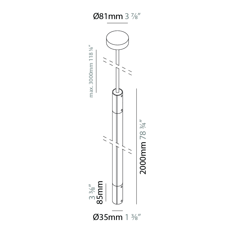 35 Candela by Ivela – 1 3/8″ x 78 3/4″ Suspension, Pendant offers LED lighting solutions | Zaneen Architectural / Line art