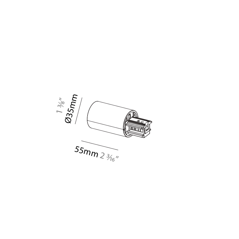35 Track by Ivela – 1 3/8″2 3/16″ x 1 3/8″ ,  offers LED lighting solutions | Zaneen Architectural