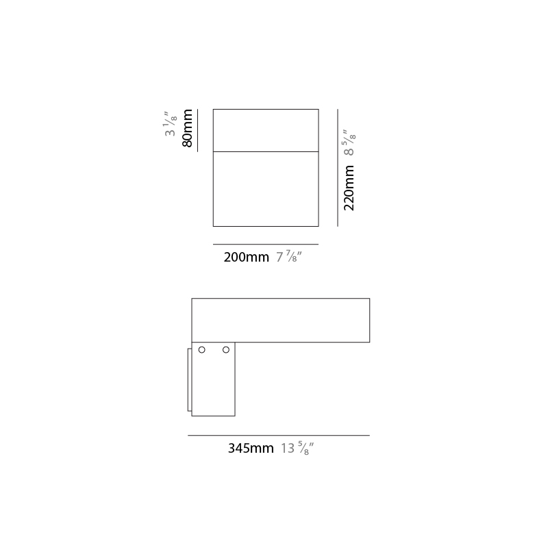 90 Degrees XL by Side –  x 8 11/16″ Surface, Wall Surface offers high performance and quality material | Zaneen Exterior / Line art