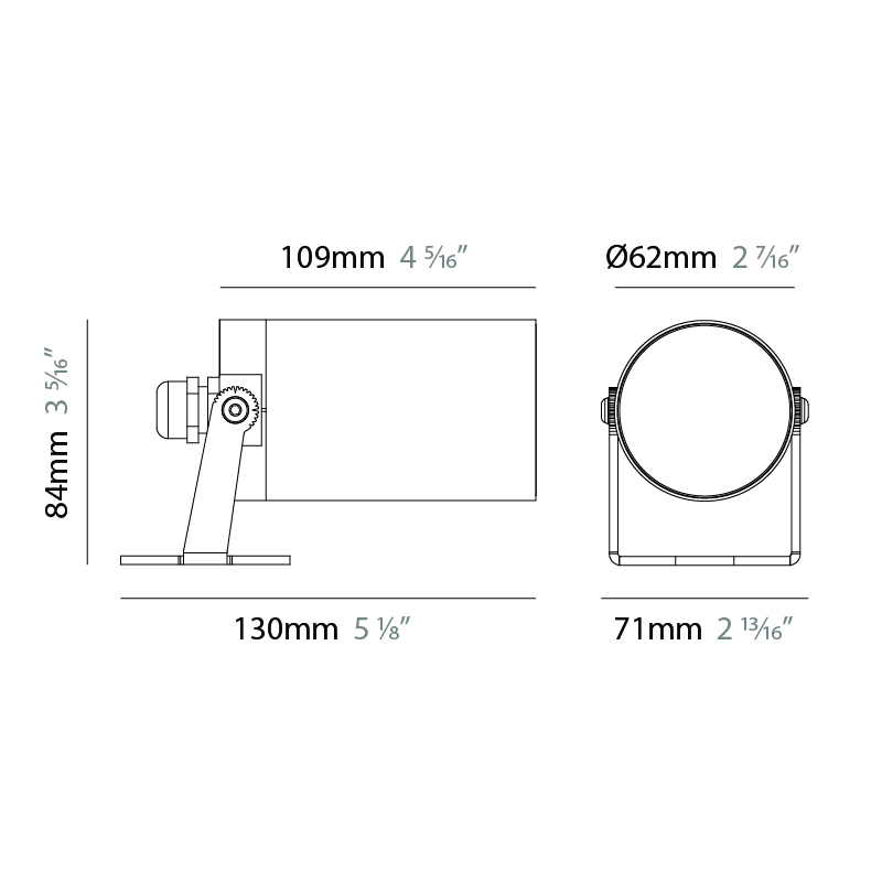 Agile 60 by Unonovesette – 4 5/16″ x 3 5/16″ Surface, Flood offers high performance and quality material | Zaneen Exterior / Line art