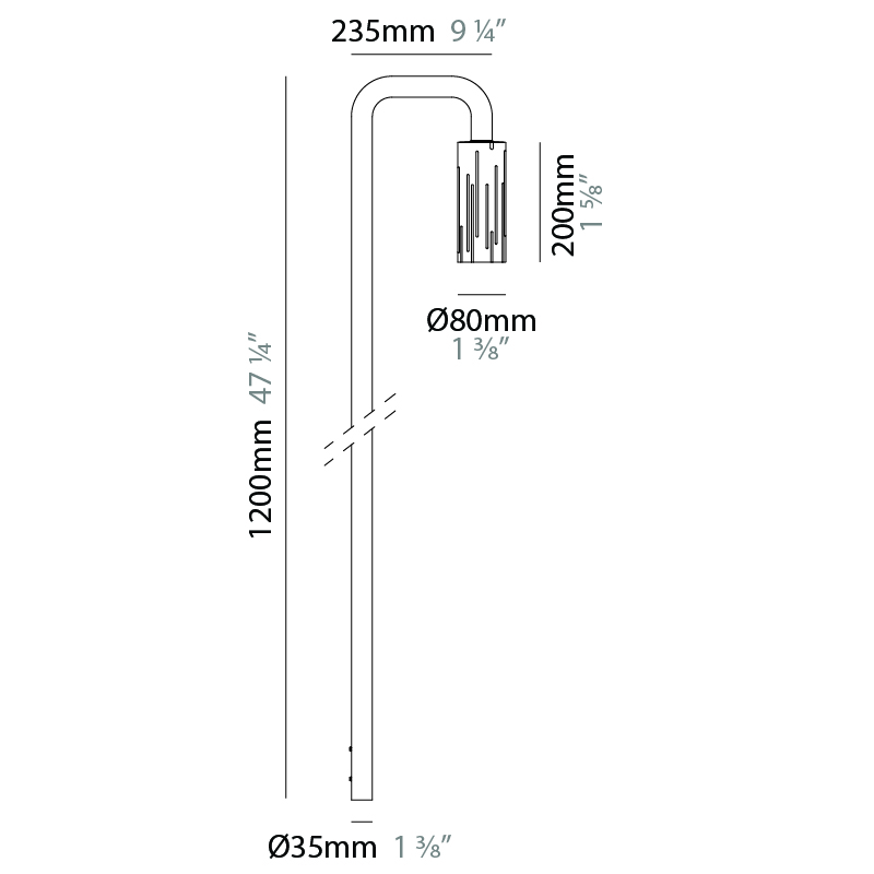 Airliner by Platek – 3 1/8″ x 47 1/4″ Post, Bollard - Garden offers high performance and quality material | Zaneen Exterior / Line art