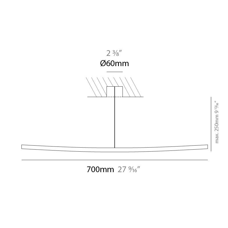 Albatros by Icone – 27 9/16″ Surface, Picture Light offers quality European interior lighting design | Zaneen Design / Line art