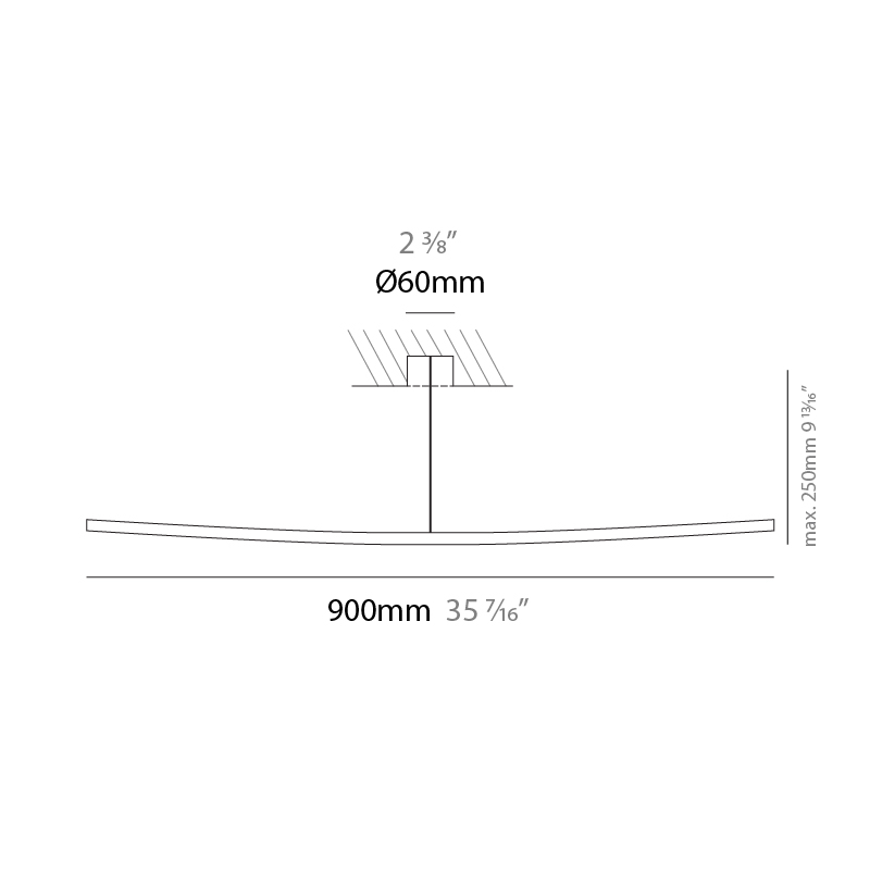 Albatros by Icone – 35 7/16″ Surface, Picture Light offers quality European interior lighting design | Zaneen Design / Line art