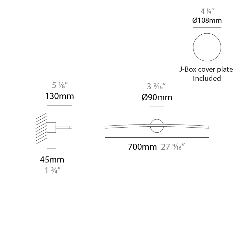 Albatros by Icone – 27 9/16″ Surface, Picture Light offers quality European interior lighting design | Zaneen Design / Line art