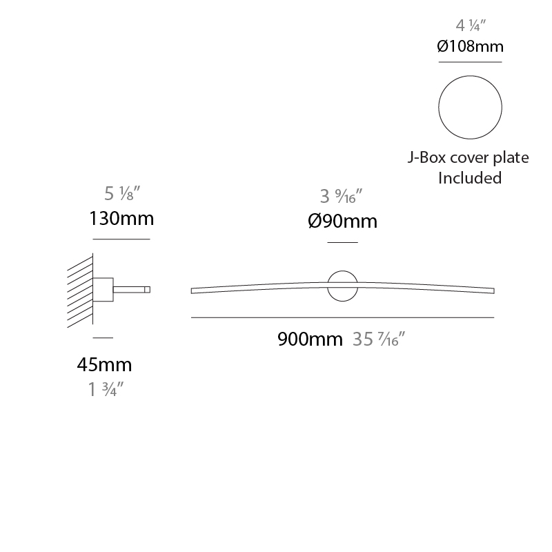Albatros by Icone – 35 7/16″ Surface, Picture Light offers quality European interior lighting design | Zaneen Design / Line art