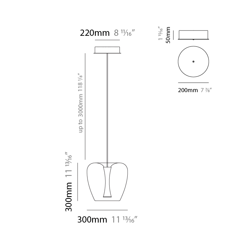 Apple Mood by Quasar – 11 13/16″ x 11 13/16″ Suspension, Pendant offers quality European interior lighting design | Zaneen Design / Line art