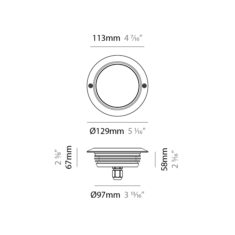 Aqa by Diamante – 5 1/16″ x 2 5/8″ Recessed,  offers high performance and quality material | Zaneen Exterior / Line art