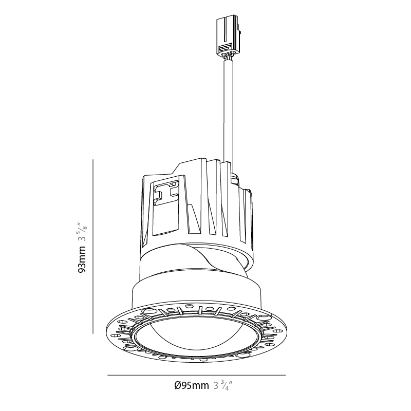 Bioniq Evo by Prolicht – 2 5/8″ x 3 3/4″ Trimless, Downlight offers LED lighting solutions | Zaneen Architectural / Line art