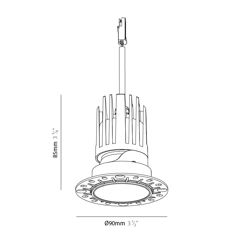 Bioniq Evo by Prolicht – 3 1/2″ x 3 3/8″ Trimless, Downlight offers LED lighting solutions | Zaneen Architectural / Line art