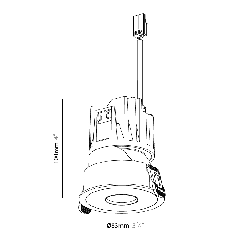 Bioniq Evo Round Pinhole by Prolicht – 3 1/4″ x 3 15/16″ Recessed, Downlight offers LED lighting solutions | Zaneen Architectural / Line art