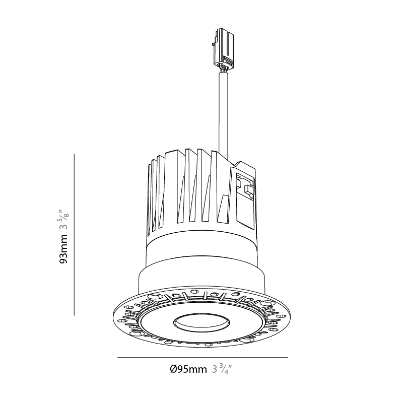 Bioniq Evo Round Pinhole by Prolicht – 3 3/4″ x 3 5/8″ Trimless, Downlight offers LED lighting solutions | Zaneen Architectural / Line art
