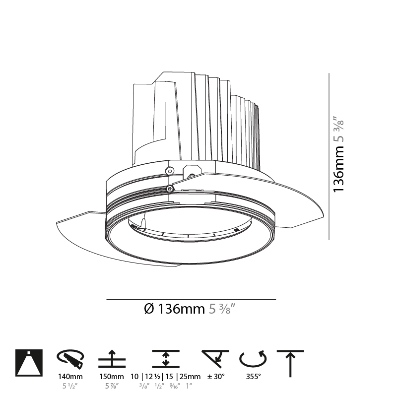 Bioniq by Prolicht – 5 3/8″ x 5 3/8″ Trimless, Downlight offers LED lighting solutions | Zaneen Architectural