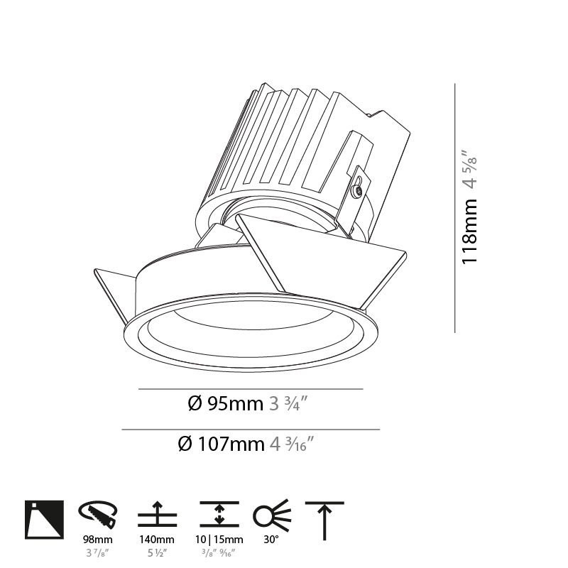 Bioniq by Prolicht – 4 3/16″ x 4 5/8″ Recessed, Downlight offers LED lighting solutions | Zaneen Architectural