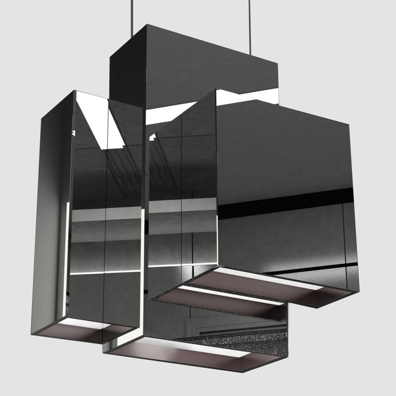 Blox by Quasar – 12 5/8″ x 15 3/4″ Suspension, Pendant offers quality European interior lighting design | Zaneen Design