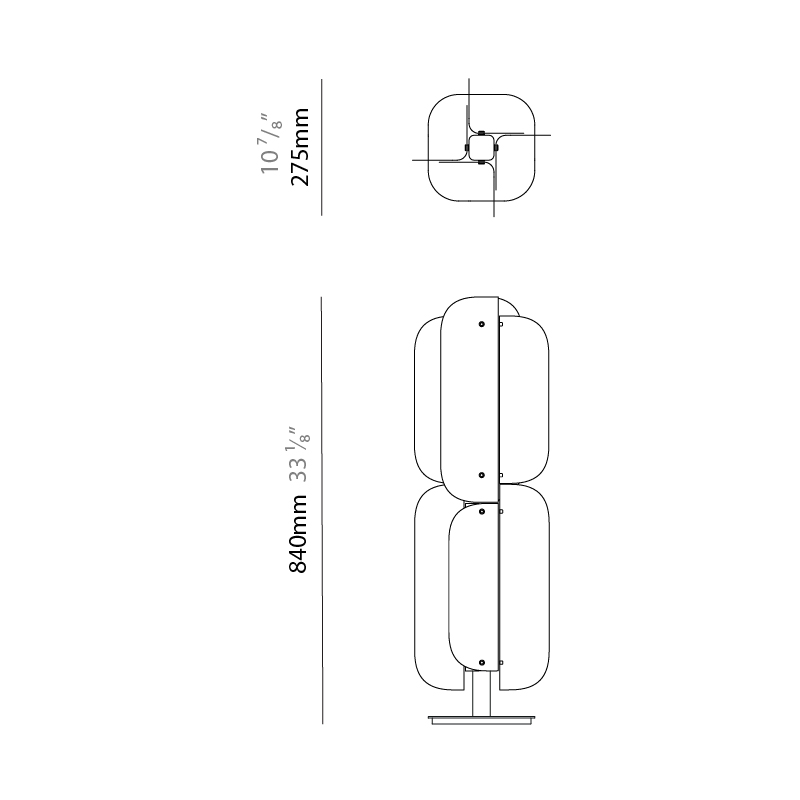 Blur by Quasar – 10 13/16″ x 33 1/16″ Portable, Floor offers quality European interior lighting design | Zaneen Design / Line art