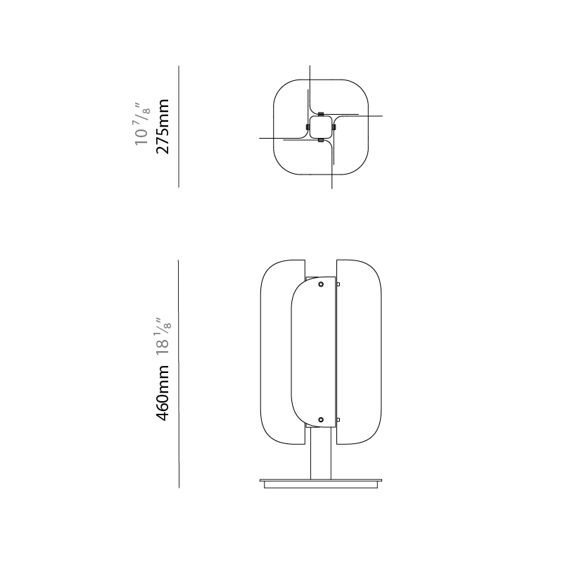Blur by Quasar – 10 13/16″ x 18 1/8″ Portable, Table offers quality European interior lighting design | Zaneen Design / Line art