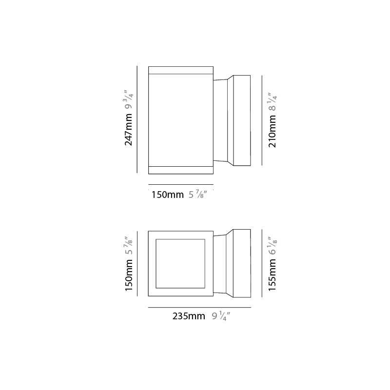 Quadro Mono by Side –  x 9 3/4″ Surface, Wall Surface offers high performance and quality material | Zaneen Exterior / Line art