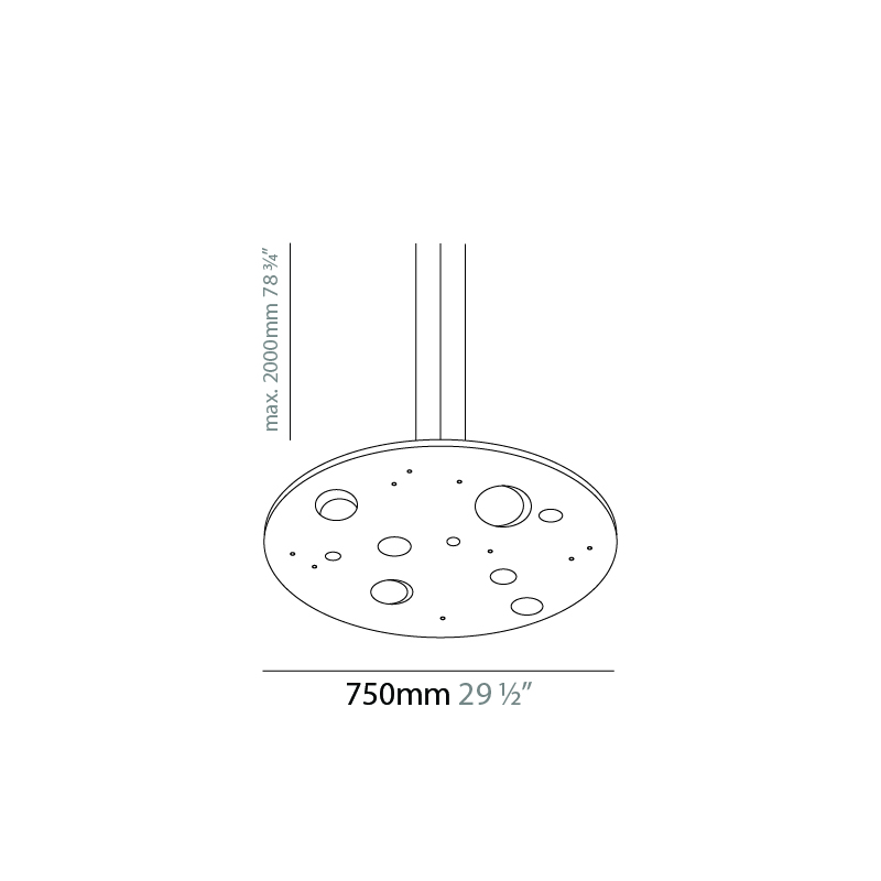 Buchi by Knikerboker – 29 1/3″ x 1 3/4″ Suspension, Pendant offers quality European interior lighting design | Zaneen Design / Line art