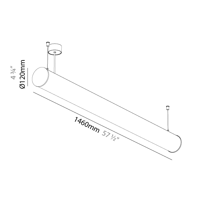 Bunga by Prolicht – 57 1/2″ x 4 1/2″ Suspension, Linear Profiles offers LED lighting solutions | Zaneen Architectural / Line art