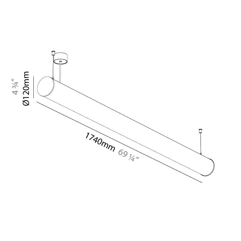 Bunga by Prolicht – 68 1/2″ x 4 1/2″ Suspension, Linear Profiles offers LED lighting solutions | Zaneen Architectural