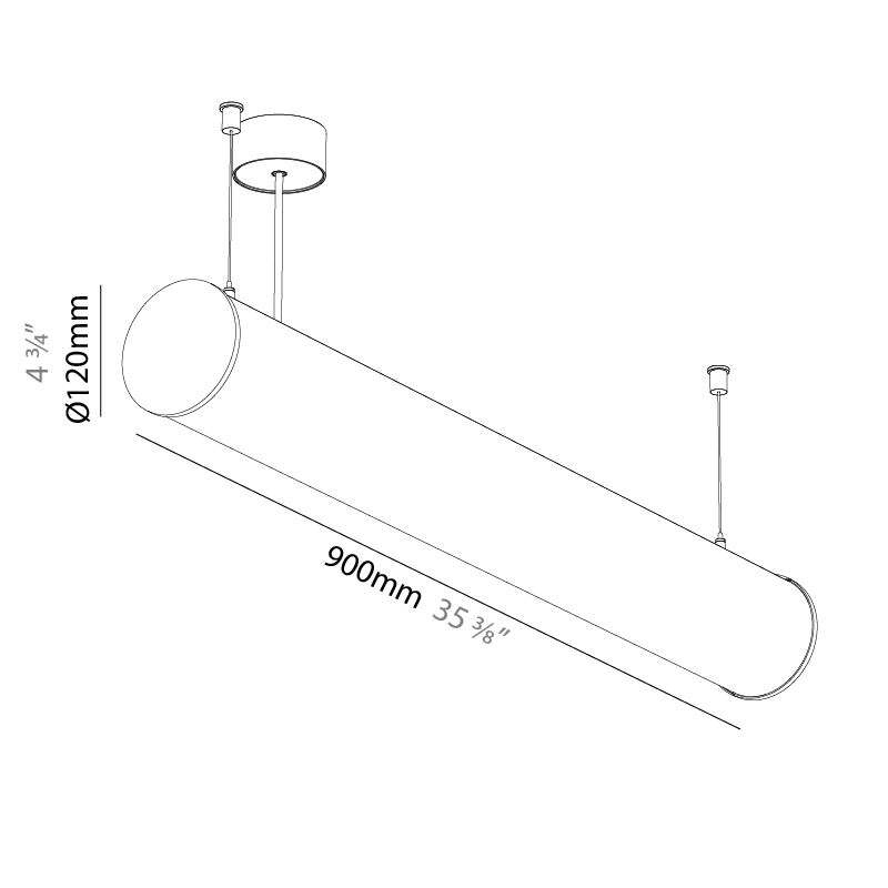 Bunga by Prolicht – 35 7/16″ x 4 1/2″ Suspension, Linear Profiles offers LED lighting solutions | Zaneen Architectural / Line art
