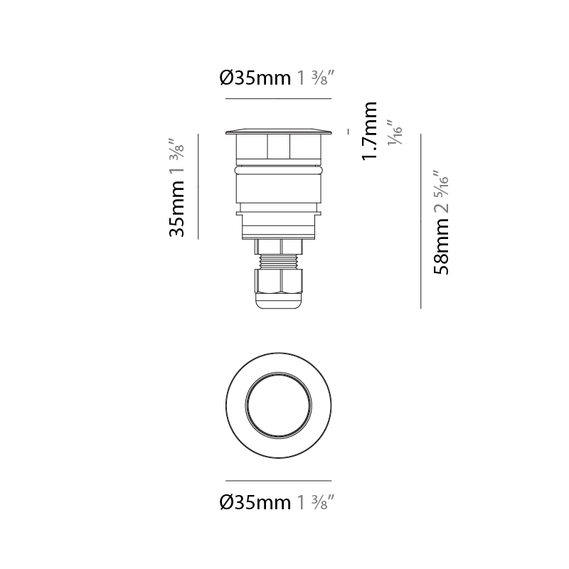 Terra by Zaneen – 1″ x 2 5/16″ Recessed, Uplight offers high performance and quality material | Zaneen Exterior