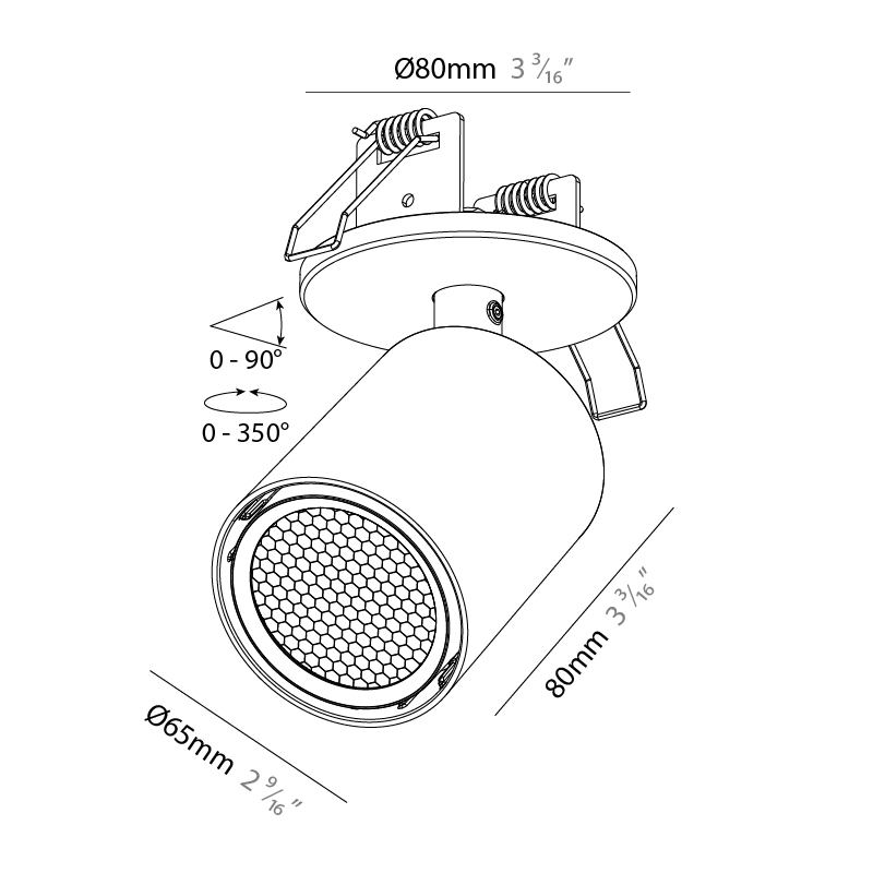Centriq by Prolicht – 2 9/16″ x 4 3/4″ Surface, Spots offers LED lighting solutions | Zaneen Architectural