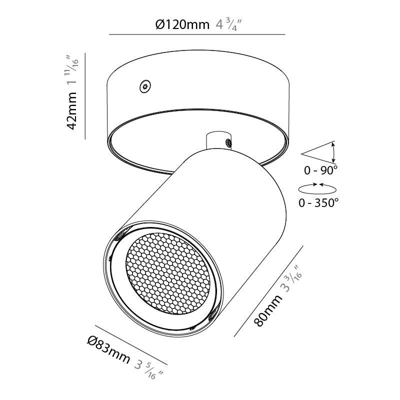 Centriq by Prolicht – 2 9/16″ x 7 5/16″ Surface, Spots offers LED lighting solutions | Zaneen Architectural