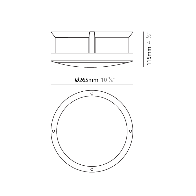 Cerkio XS by Side – 10 3/8″ x 4 1/2″ Surface, Ceiling Surface offers high performance and quality material | Zaneen Exterior / Line art