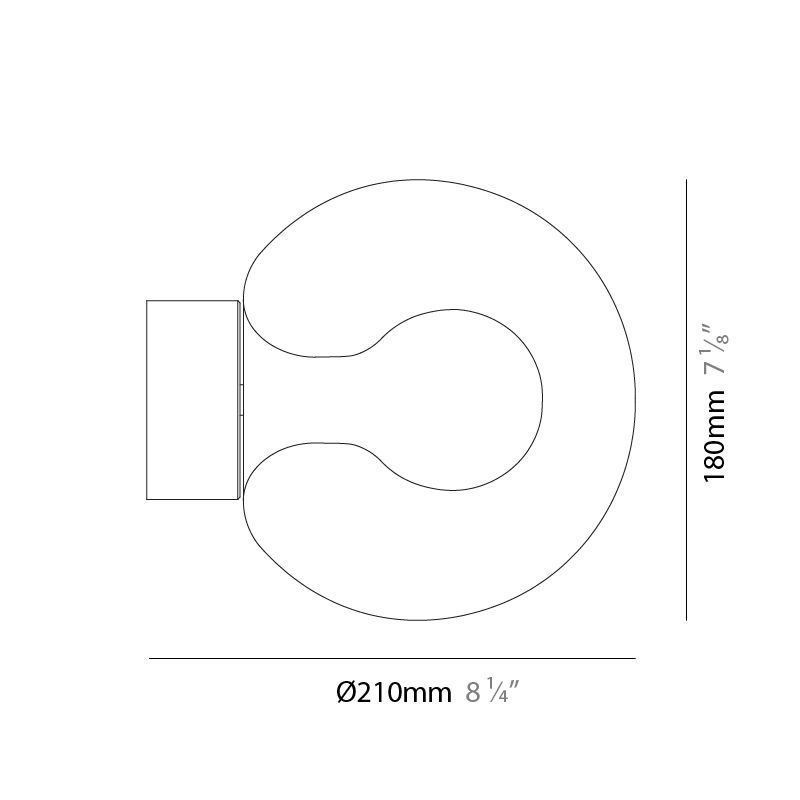 Cherry by Cangini & Tucci – 7 1/16″ x 8 1/4″ Surface, Wall Surface offers quality European interior lighting design | Zaneen Design