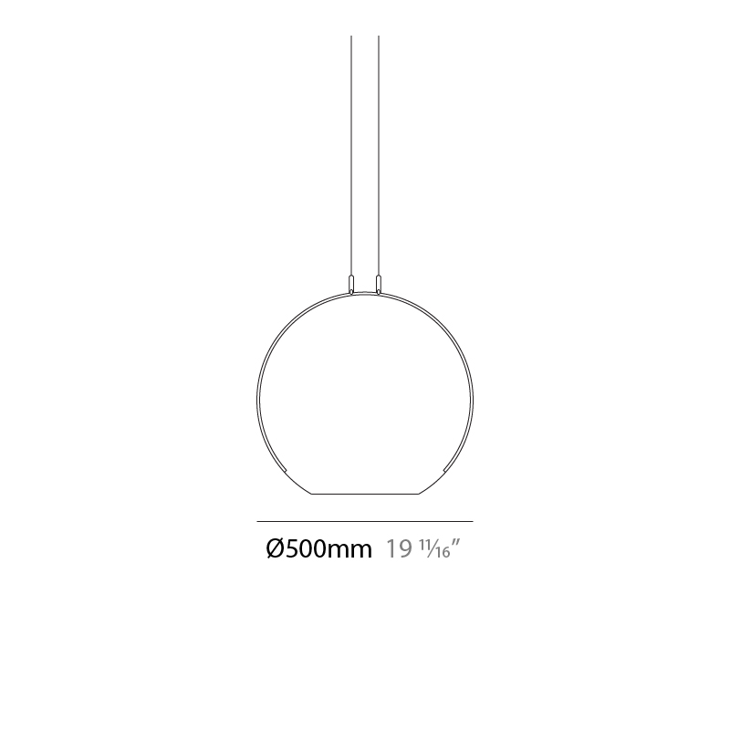 Ciondolo by Icone – 19 11/16″ Suspension, Pendant offers quality European interior lighting design | Zaneen Design