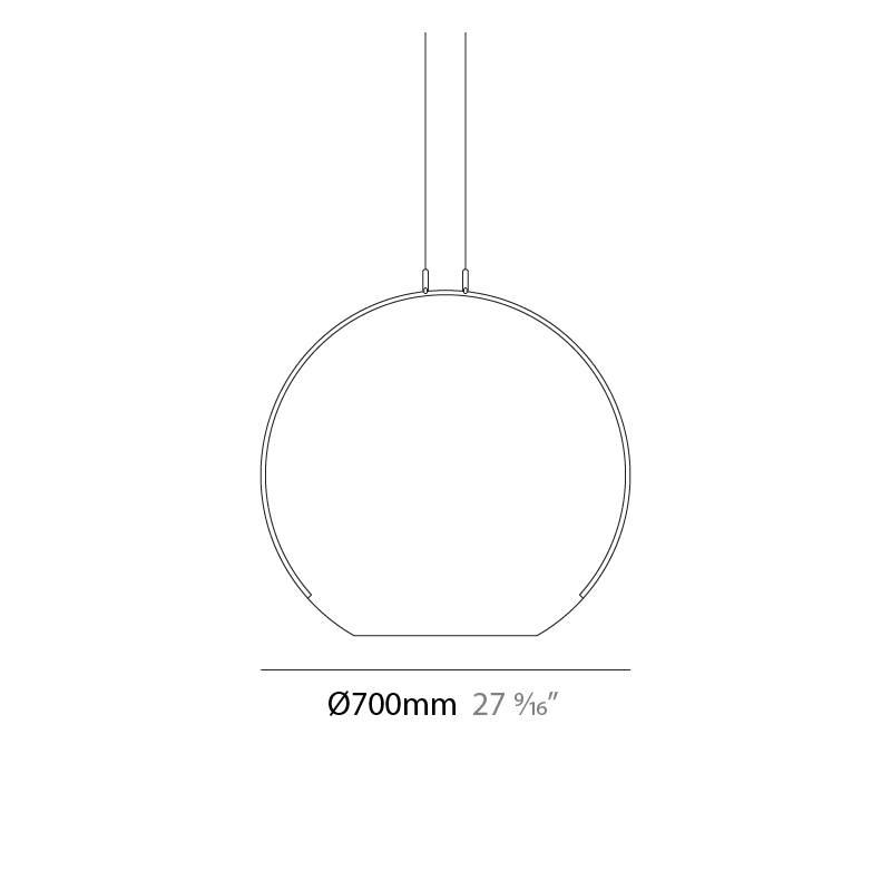 Ciondolo by Icone – 27 9/16″ Suspension, Pendant offers quality European interior lighting design | Zaneen Design