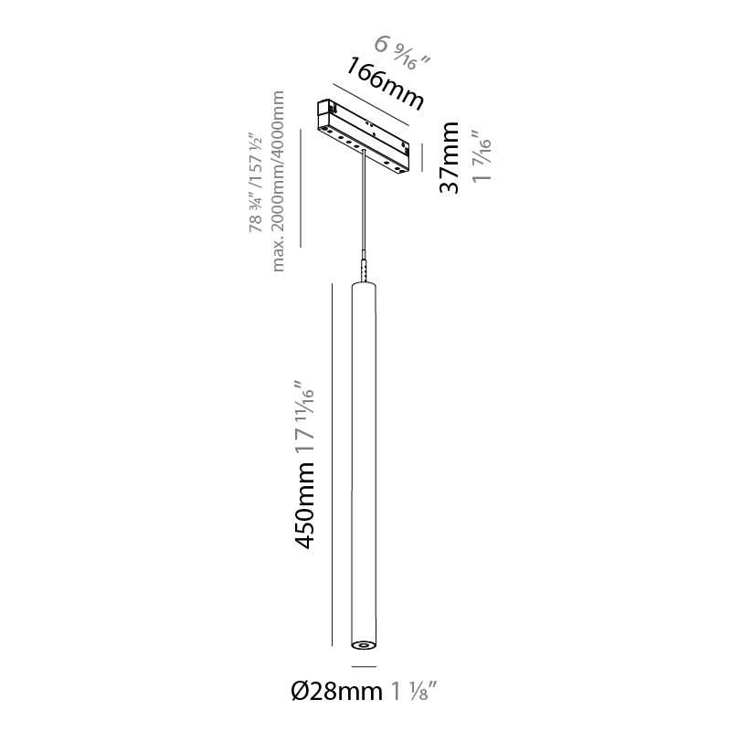 Clicktrack by Prolicht – 1 1/8″6 9/16″ x 17 11/16″ Track, Pendant offers LED lighting solutions | Zaneen Architectural