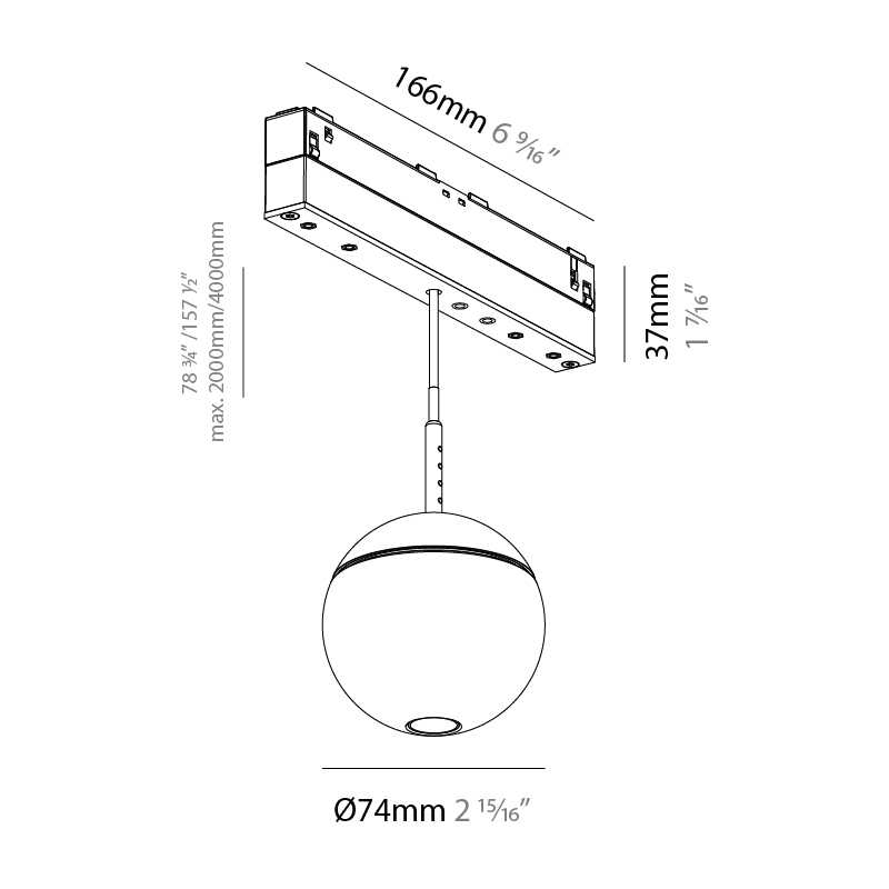 Clicktrack by Prolicht – 2 15/16″6 9/16″ x 2 13/16″ Track, Pendant offers LED lighting solutions | Zaneen Architectural