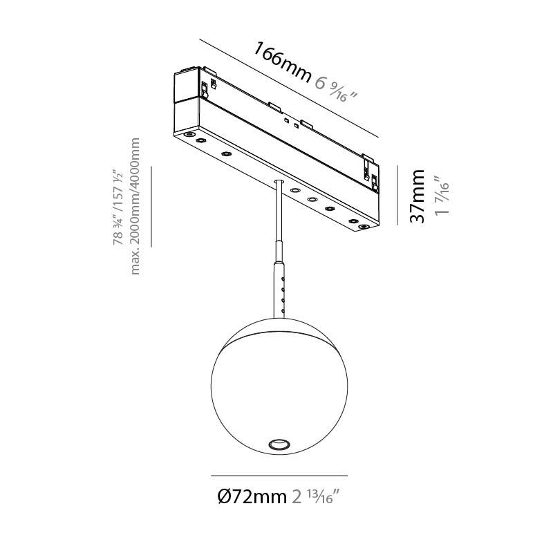 Clicktrack by Prolicht – 2 13/16″6 9/16″ x 2 13/16″ Track, Pendant offers LED lighting solutions | Zaneen Architectural