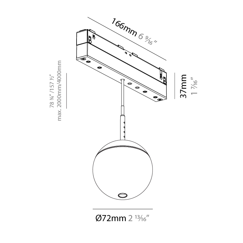 Clicktrack by Prolicht – 2 13/16″6 9/16″ x 2 13/16″ Track, Pendant offers LED lighting solutions | Zaneen Architectural