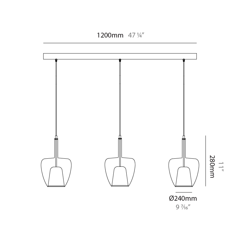 Clos by Cangini & Tucci – 16 15/16″ x 27 9/16″ Suspension, Clusters offers quality European interior lighting design | Zaneen Design