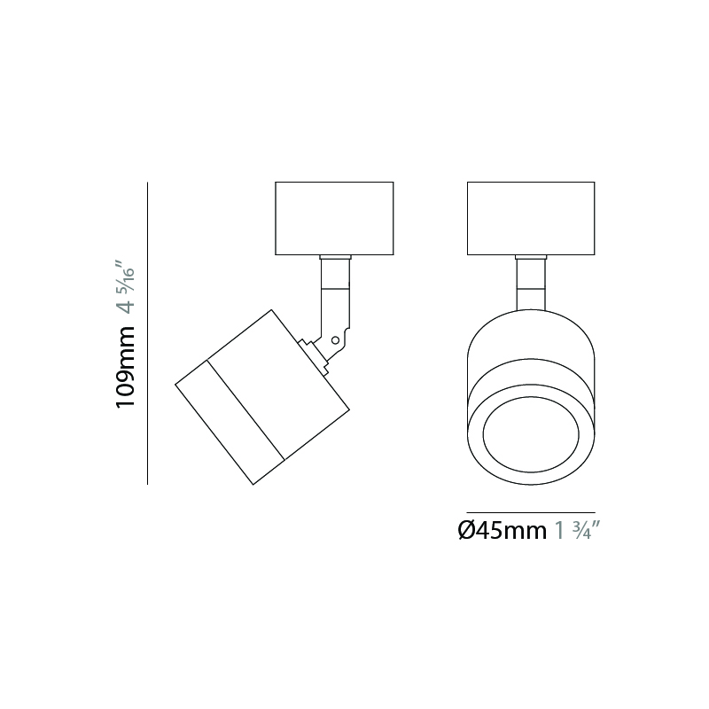 Compacto by Letroh – 1  3/4″ x 4 5/16″ Surface, Spots offers LED lighting solutions | Zaneen Architectural / Line art