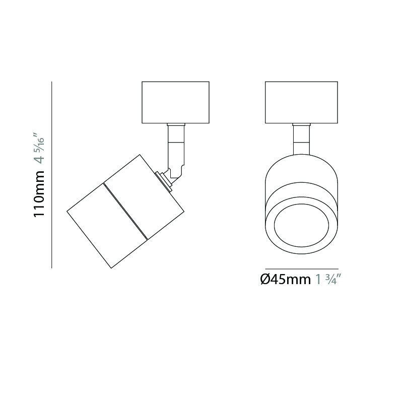 Compacto by Letroh – 1  3/4″ x 4 5/16″ Surface, Spots offers LED lighting solutions | Zaneen Architectural / Line art