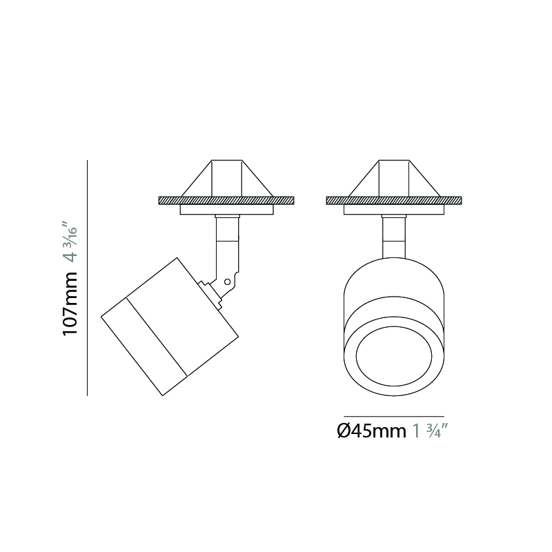 Compacto by Letroh – 1  3/4″ x 4 3/16″ Surface, Spots offers LED lighting solutions | Zaneen Architectural / Line art
