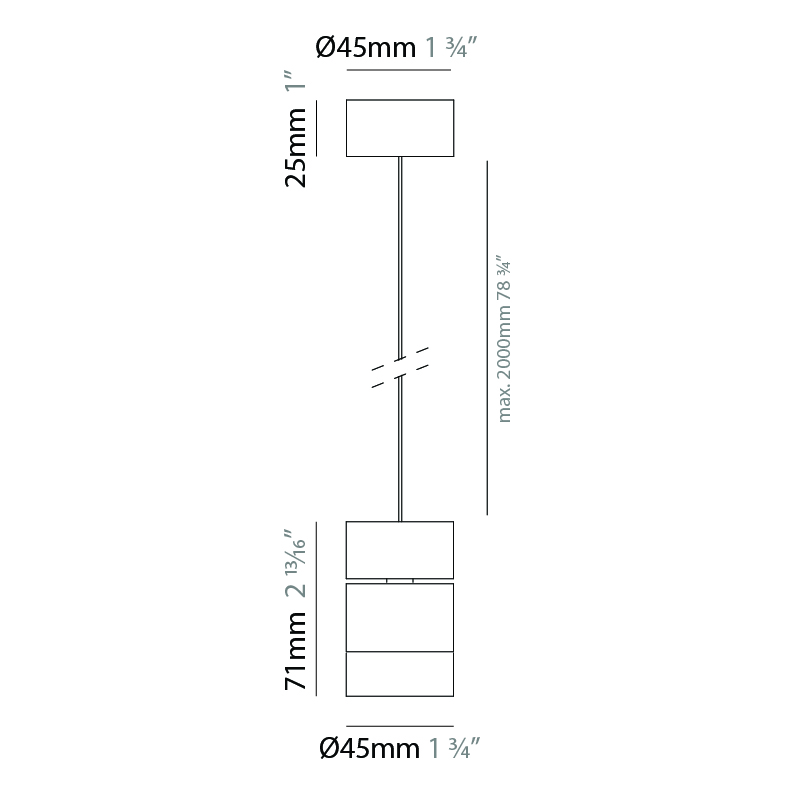 Compacto by Letroh – 1  3/4″ x 2 13/16″ Suspension, Pendant offers LED lighting solutions | Zaneen Architectural / Line art